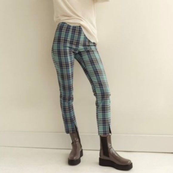 Urban Outfitters Pants - NWT Urban Outfitters Tessa Plaid Notched Cropped High-Waisted Pant